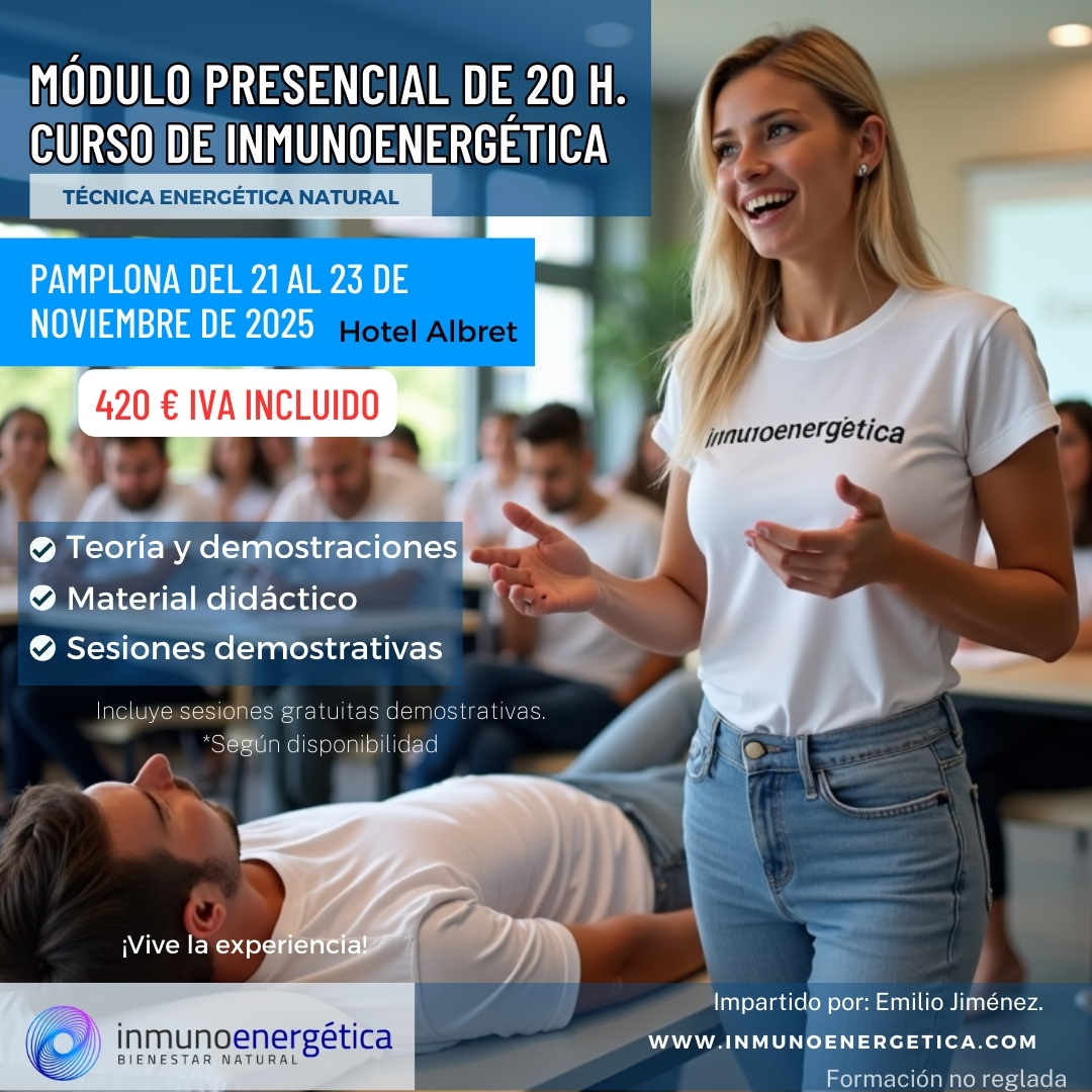 Curso de Inmunoenergética Módulo presencial de 20 horas. Formación en la técnica, inmunoenergética®