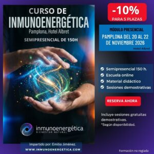 PROMOCIÓN Curso de inmunoenergética (Nivel 1) semipresencial de 150 horas. Formación en la técnica, inmunoenergética®